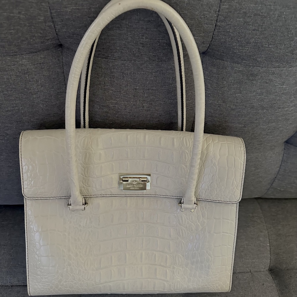 Kate Spade Orchard Valley Purse/ Bag Taupe (beige-grey)tote briefcase-Leather